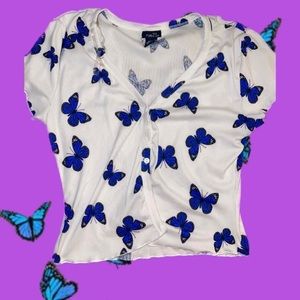 🦋BUTTERFLY CROP TOP🦋ALL PRICES NEGOTIABLE🦋